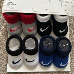 Nike Infant Booties in Red, Gray, Black, and Blue